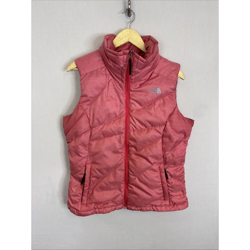 The North Face 550 Down Puffer Vest Womens L Pink Insulated